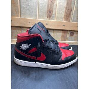 Nike Air Jordan 1 Mid Bred Twist University Red Sz 10.5 DQ8426-067 Retro Sneaker